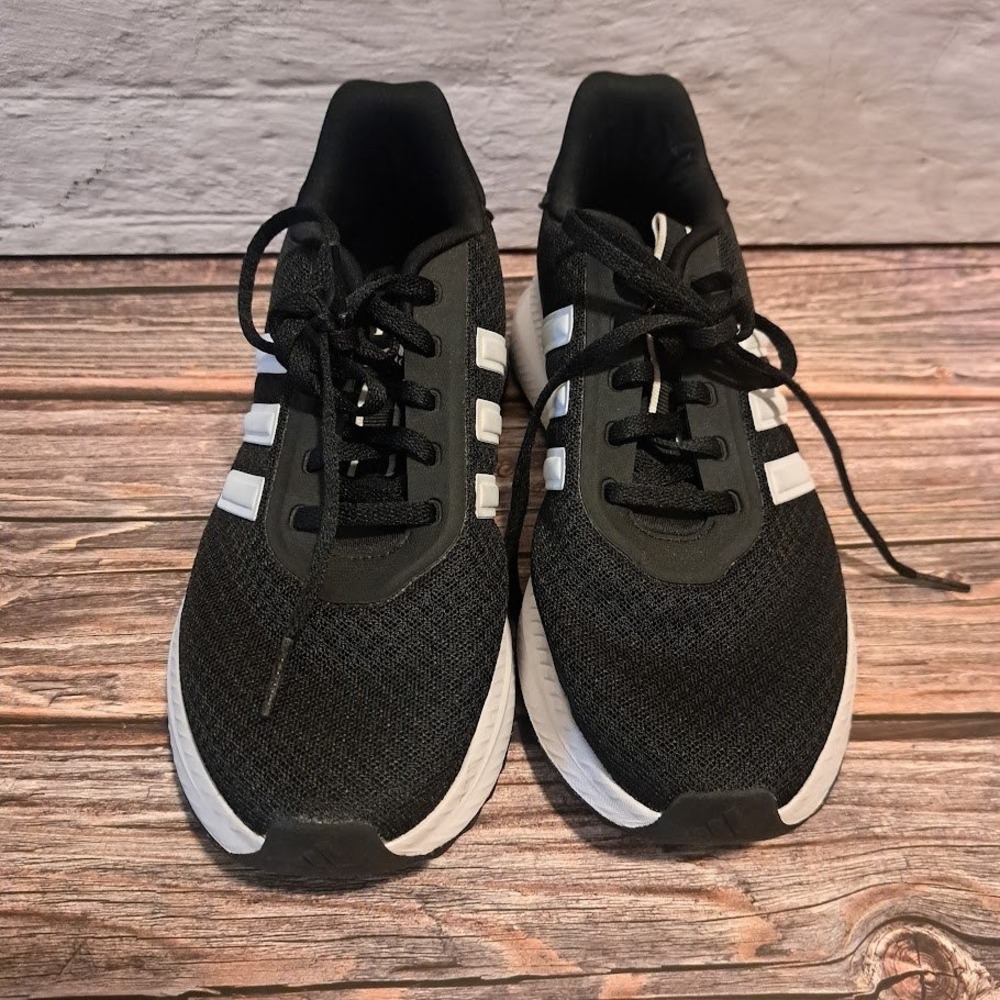 Adidas Run 60s 3.0 Sneakers Black White Cloudfoam Running Shoes Womens 6.5 - Picture 2 of 7